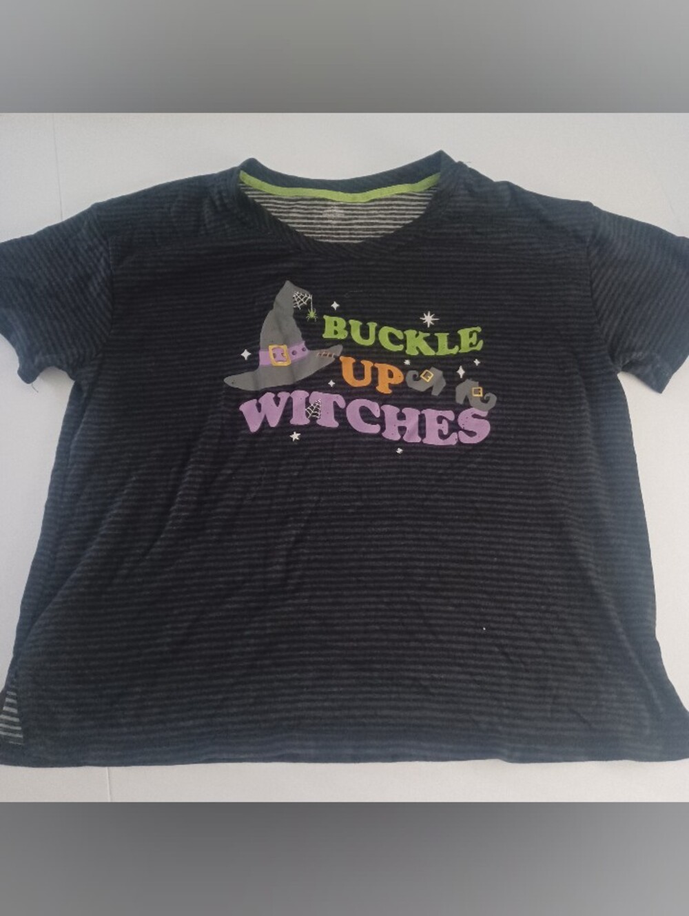 Celebrate It Buckle Up Witches Pj Top Sz L